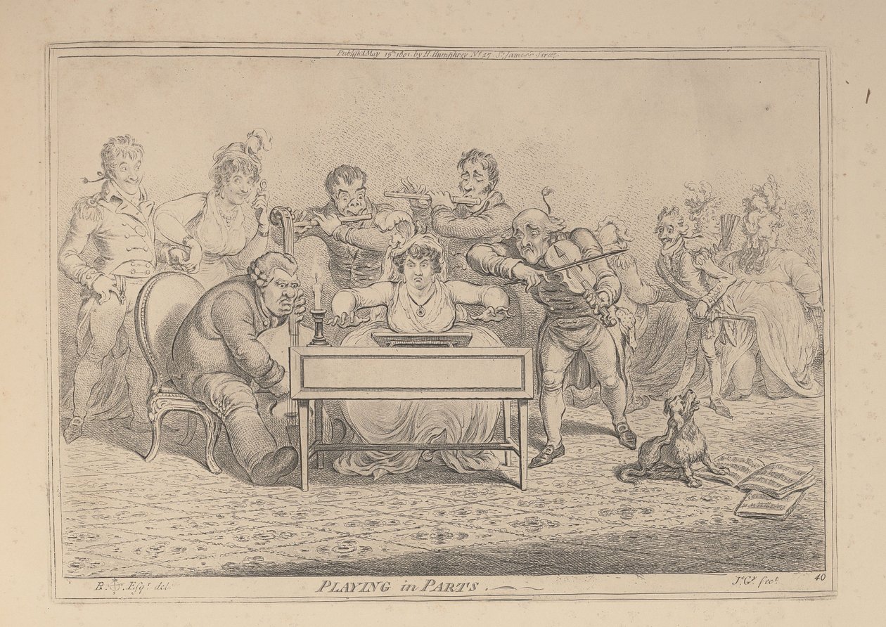 Att spela i delar av James Gillray