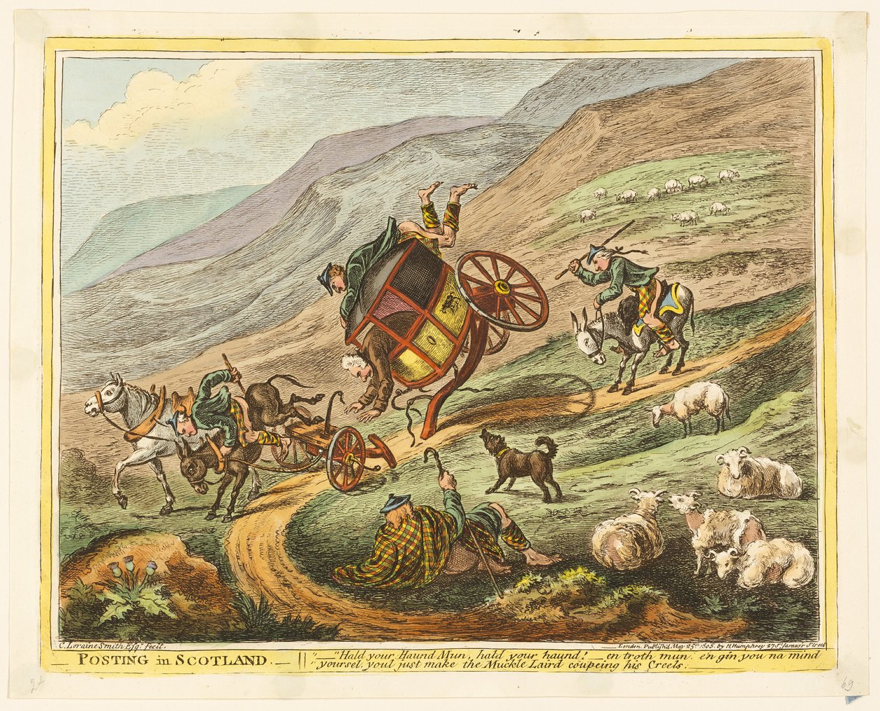 Postar i Skottland av James Gillray