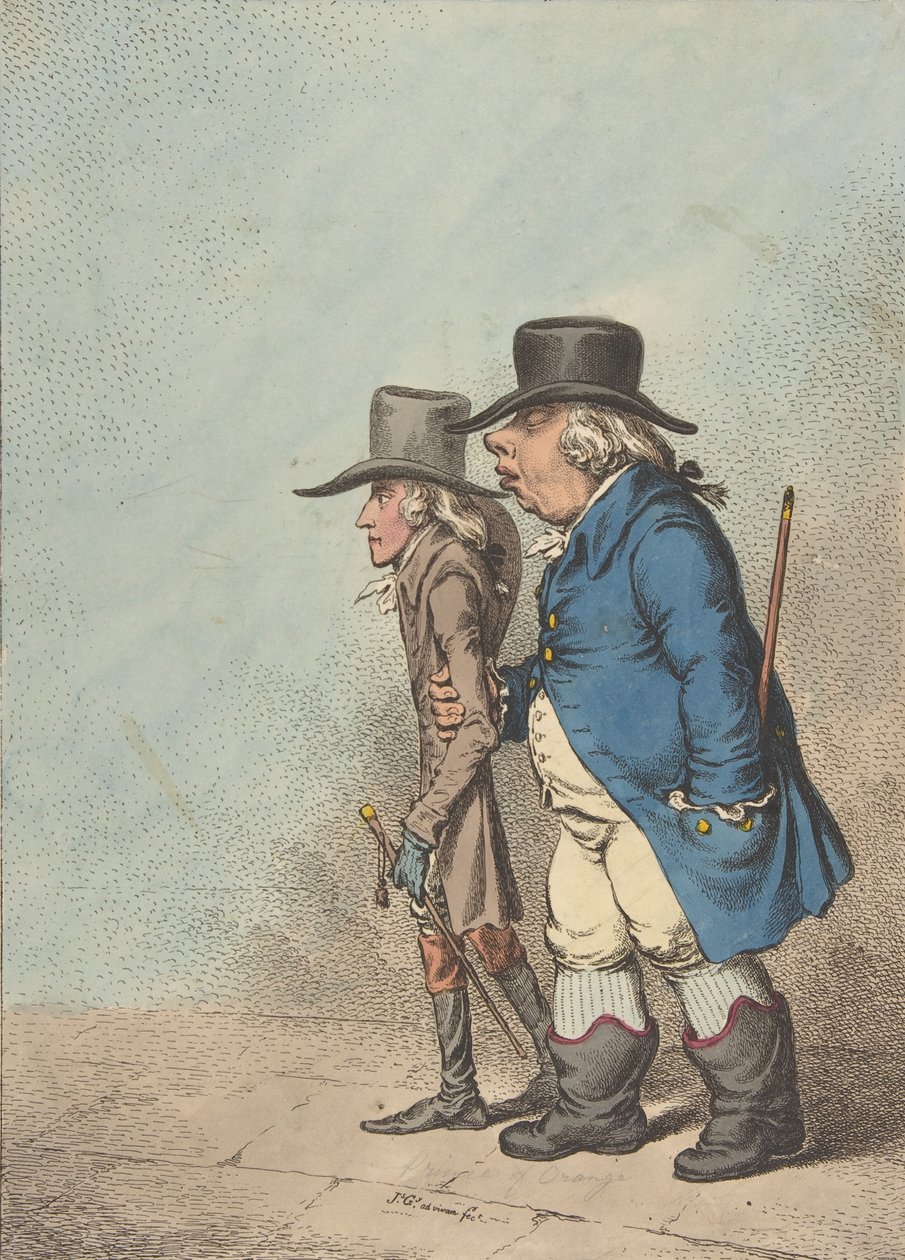 Pylades och Orestes, 1 april 1797., 1 april 1797. av James Gillray