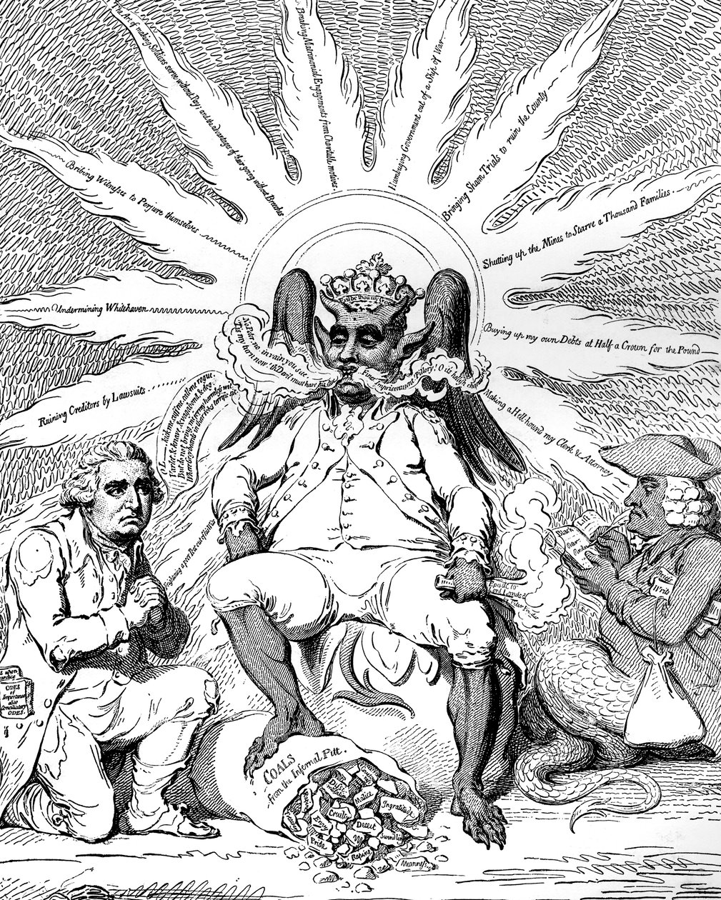 Satan i all sin härlighet..., 1792. av James Gillray