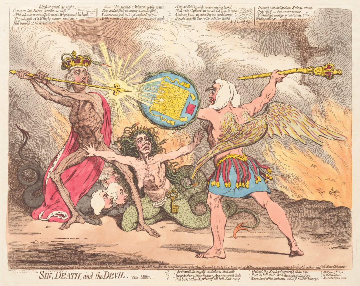 Synd, död och djävulen, se Milton av James Gillray