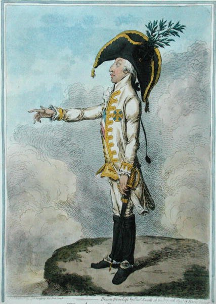 Ärkehertigen, publicerad av Hannah Humphrey 1790 (handfärgad etsning) av James Gillray