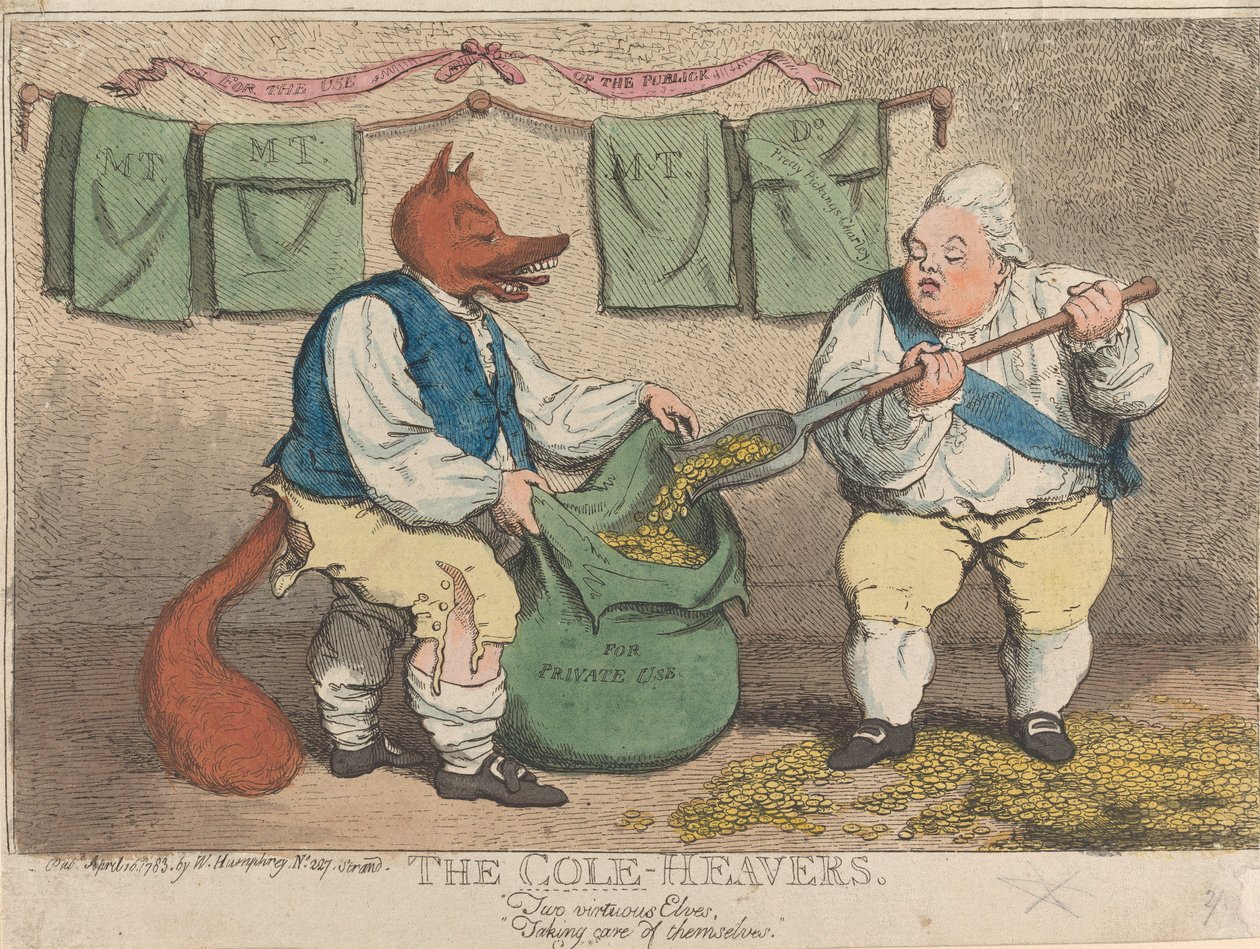Cole-Heavers. Två dygdiga alver som tar hand om sig själva av James Gillray