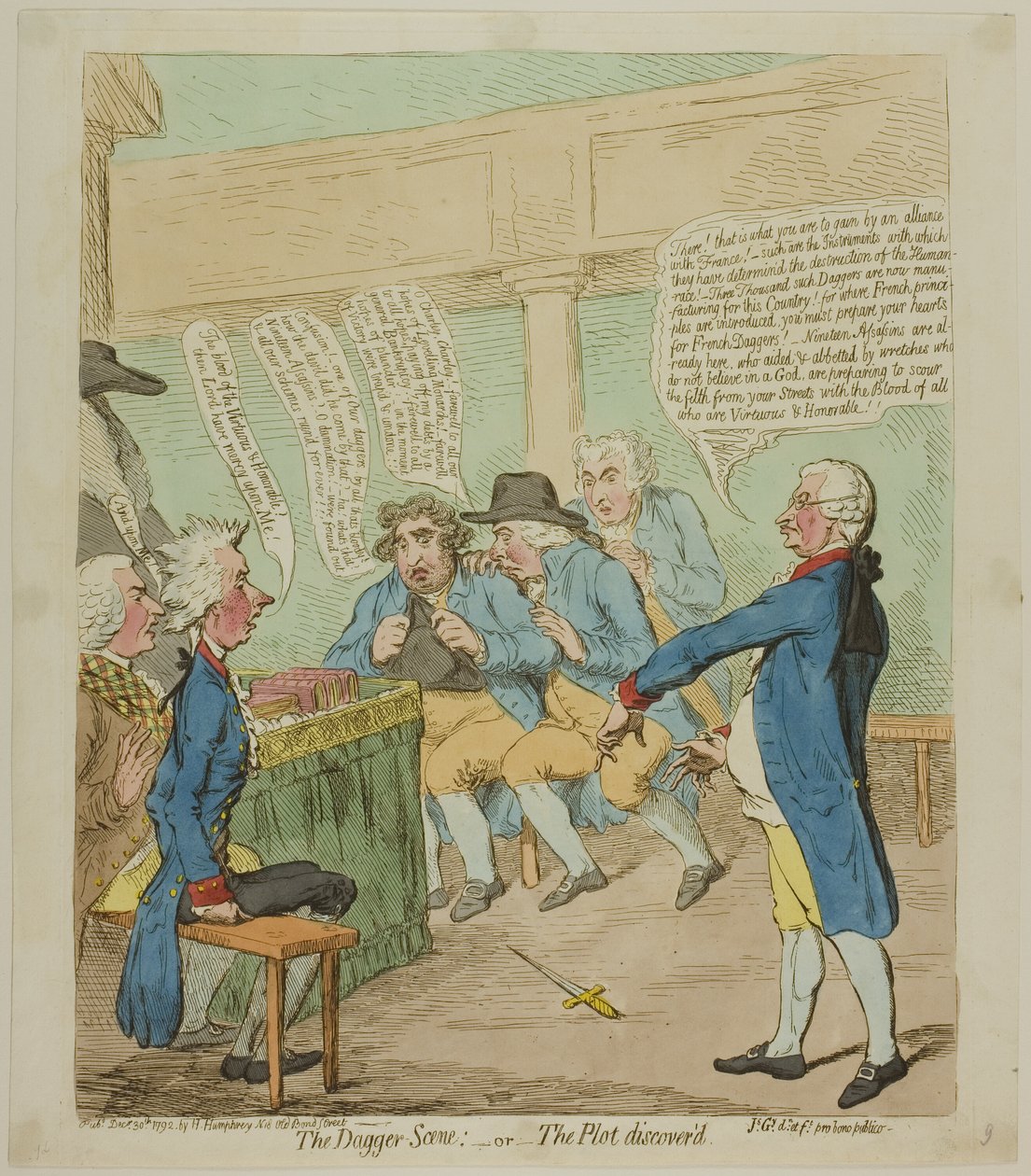 Dolkscenen av James Gillray