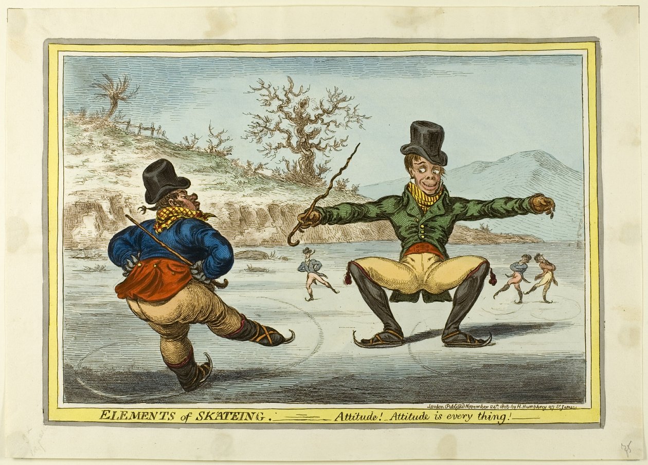 Skridskoåkningens element: Attityd är allt av James Gillray