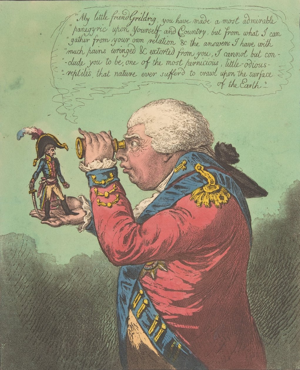 Kungen av Brobdingnag och Gulliver.-Vide. Swift