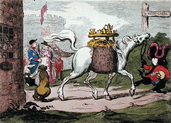 The Legacy, utgiven av W. Holland 1786 (handfärgad etsning) av James Gillray