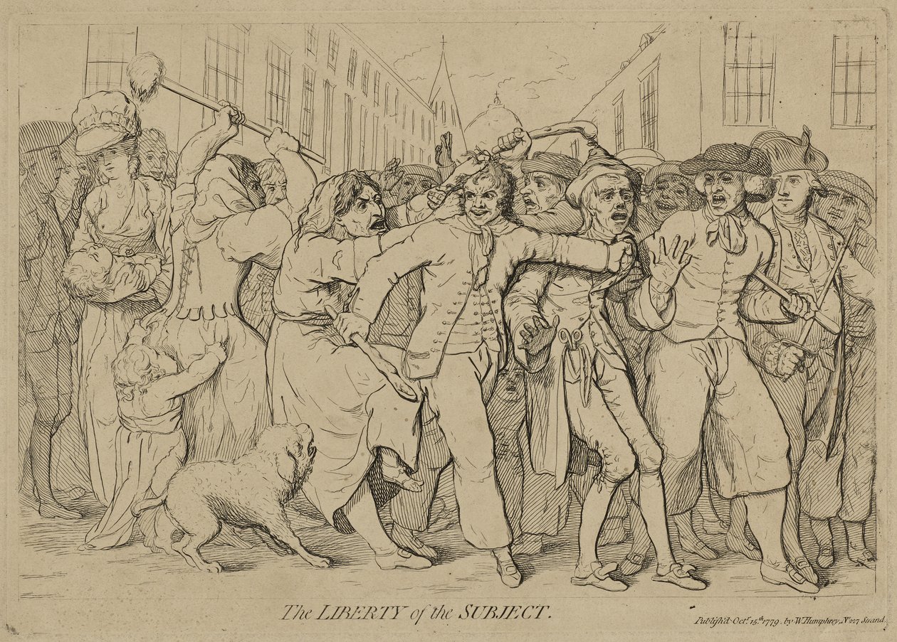 Ämnets frihet, publicerad 15 oktober 1779 av James Gillray
