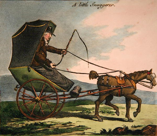 The Little Snuggerer (färgad gravyr) av James Gillray