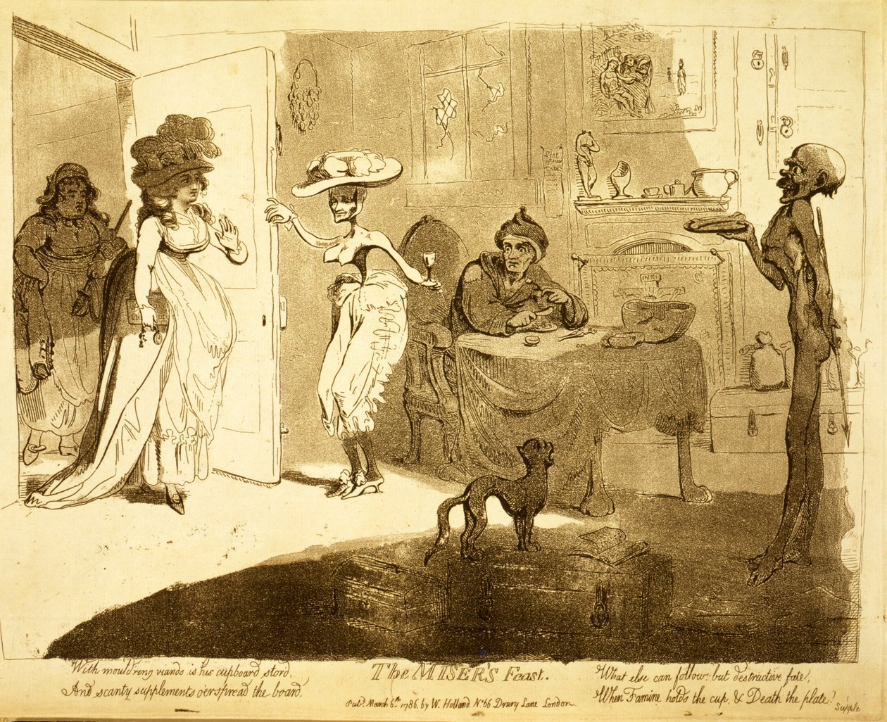 Snålens festmåltid av James Gillray