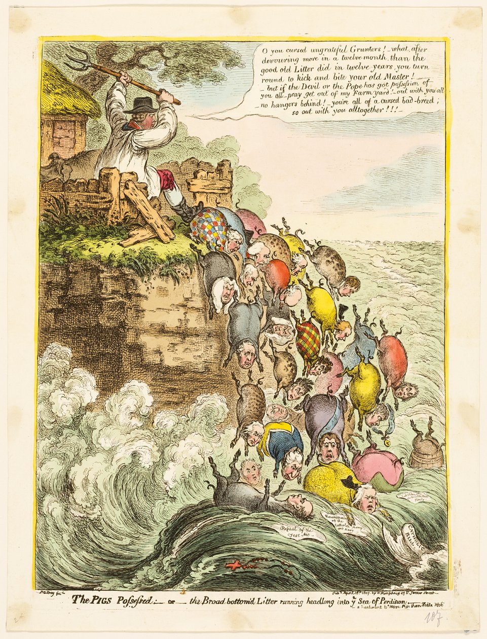 Grisarna besatta av James Gillray