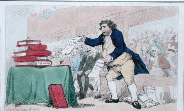 The Word Eater, utgiven av S.W. Fores 1788 (handkolorerad etsning) av James Gillray