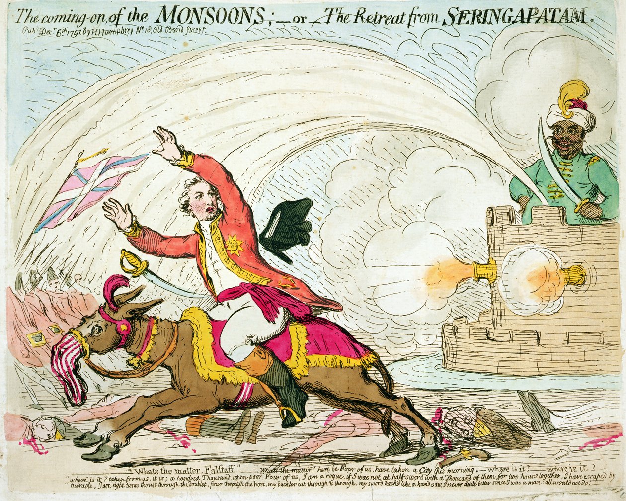 The coming-on of the Monsoons, utgiven av Hannah Humphrey, 1791 av James Gillray