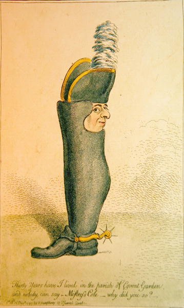 Trettio år har jag bott i församlingen Covent Garden, utgiven av Hannah Humphrey av James Gillray