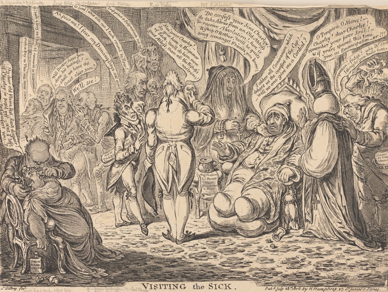 Besök hos sjuka av James Gillray