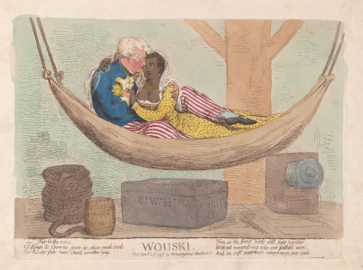 Wouski, pub. 1788 (handfärgad gravyr) av James Gillray