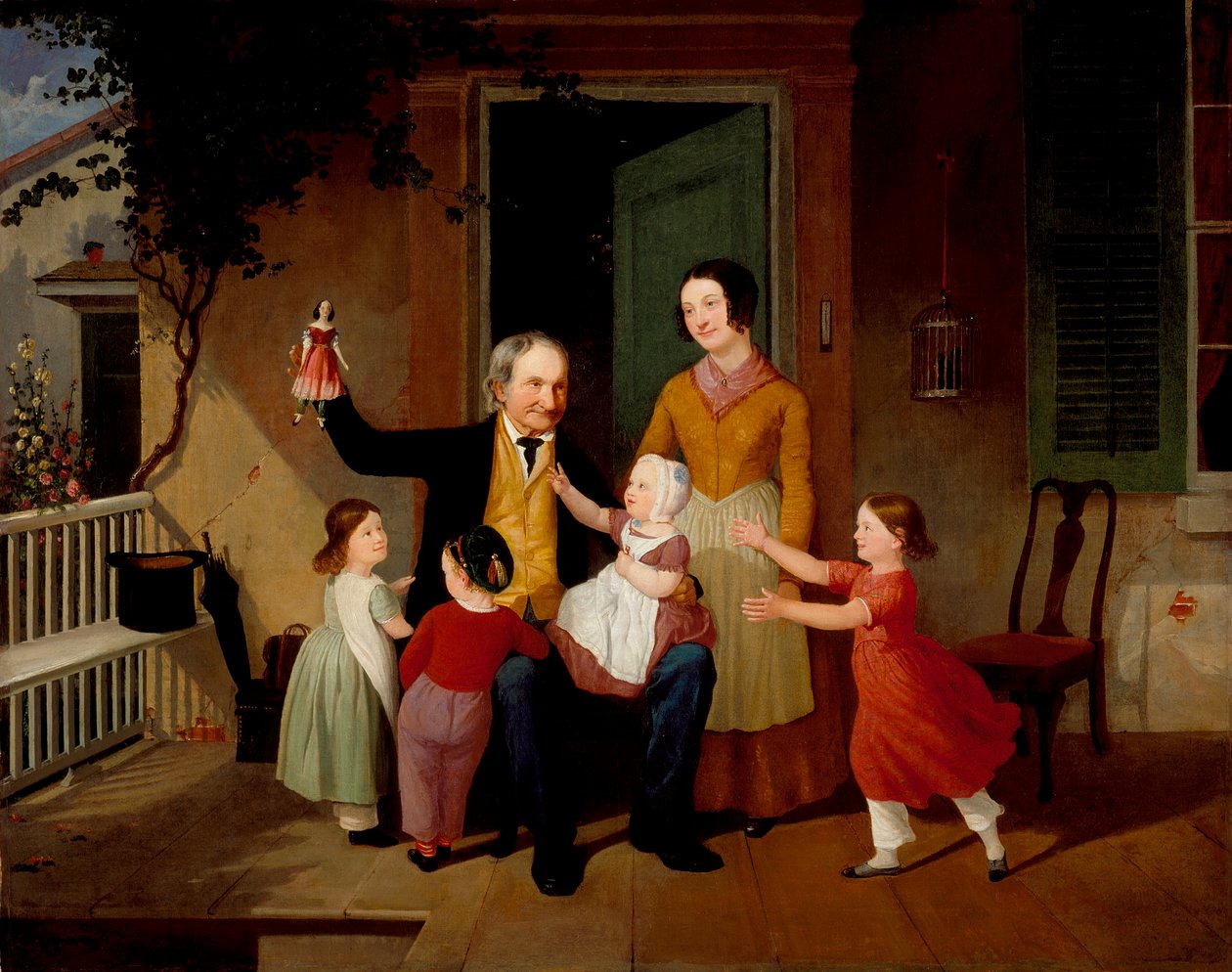 Ett besök av farfar, ca 1850 av James Goodwin Clonney