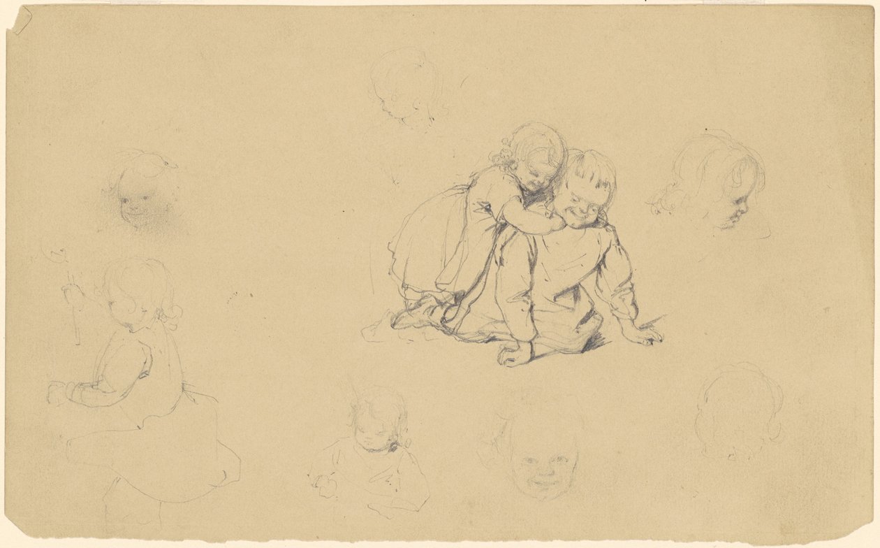 Studier av lekande barn av James Goodwyn Clonney