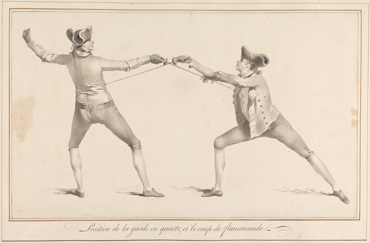 Vaktens position i Quarte och Flanconnaden av James Gwin