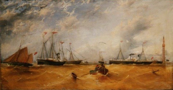 Sjöfart norr om Grimsby hamn av James H. Wheldon