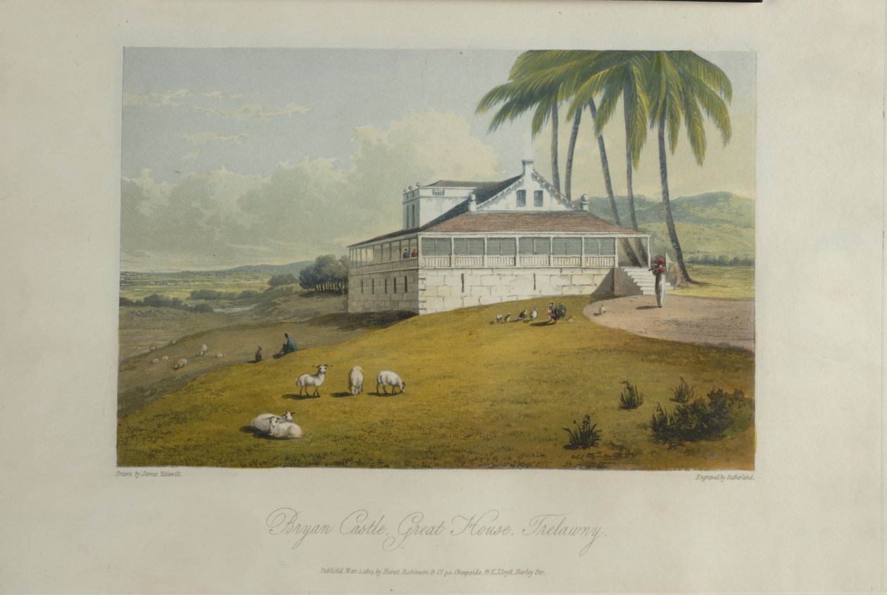 Bryan Castle, illustration från "A Picturesque Tour in the Island of Jamaica" av James Hakewill