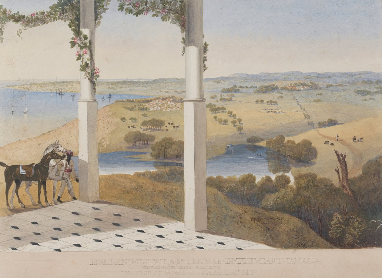 Holland Estate, St Thomas i öster, Vy från Change of Air House av James Hakewill