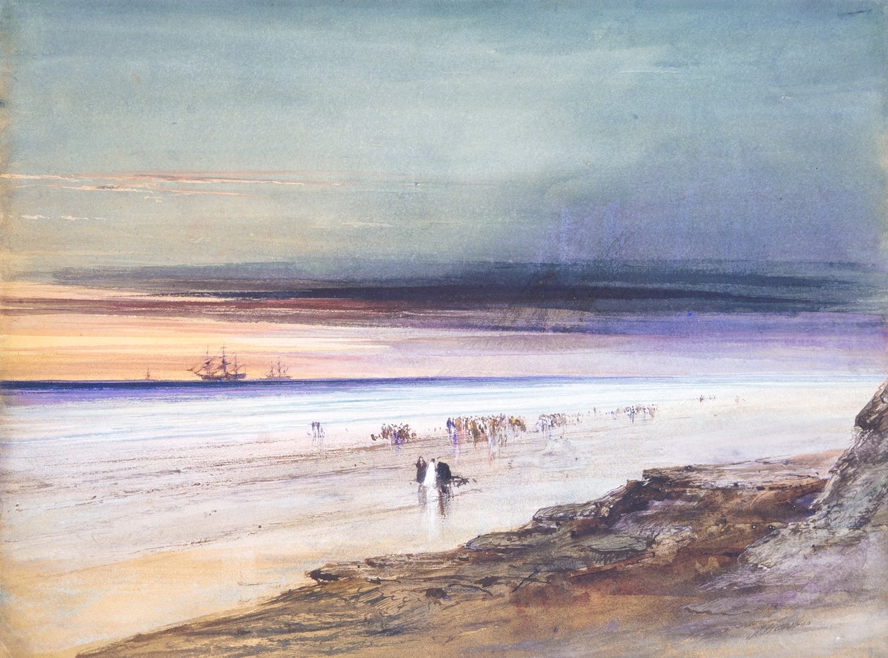 Strandscen, ca 1865 av James Hamilton