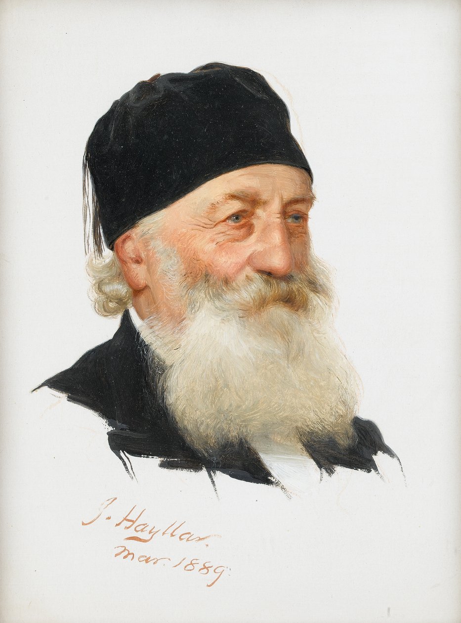 Studie av en skäggig gentleman, 1889 av James Hayllar