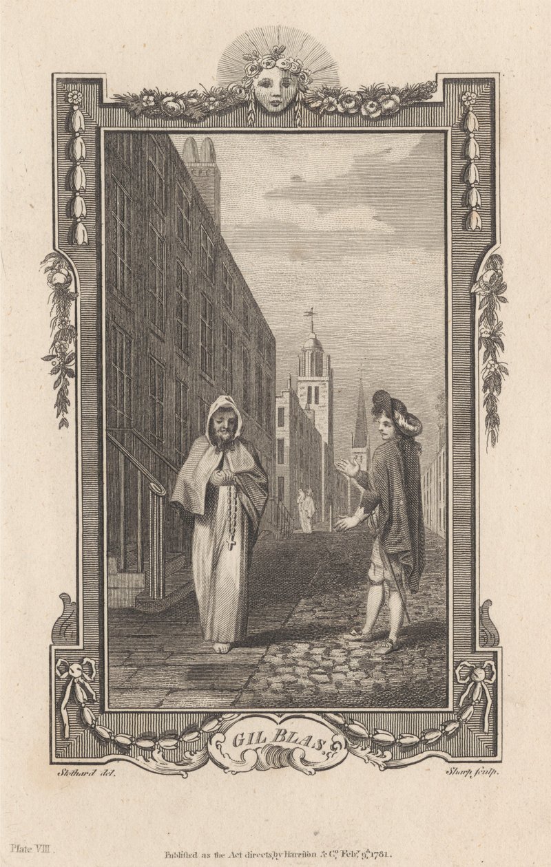 Illustrationer till ”Gil Blas”, plansch VIII av James Heath
