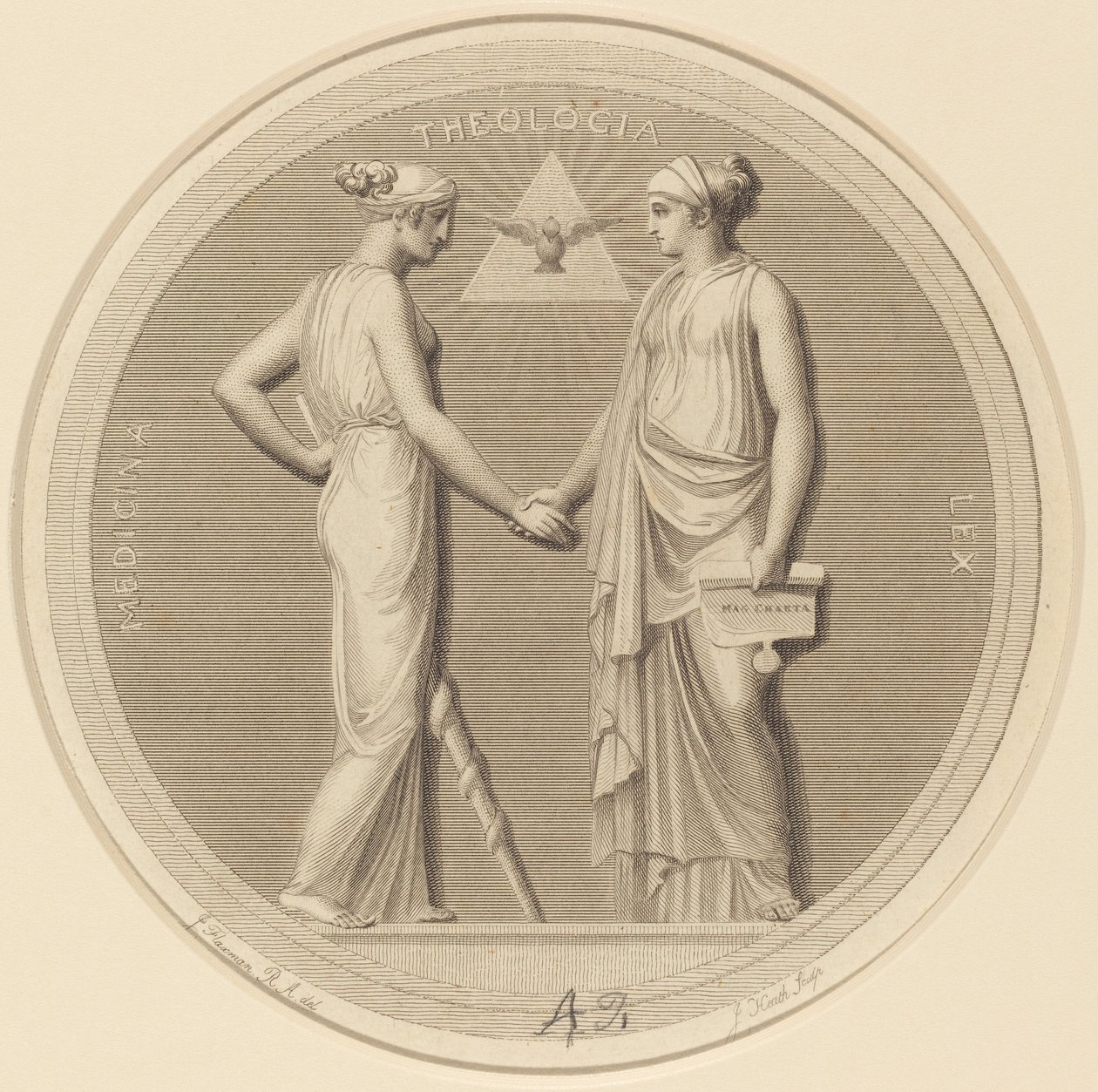 Medicin - Teologi - Juridik av James Heath after John Flaxman