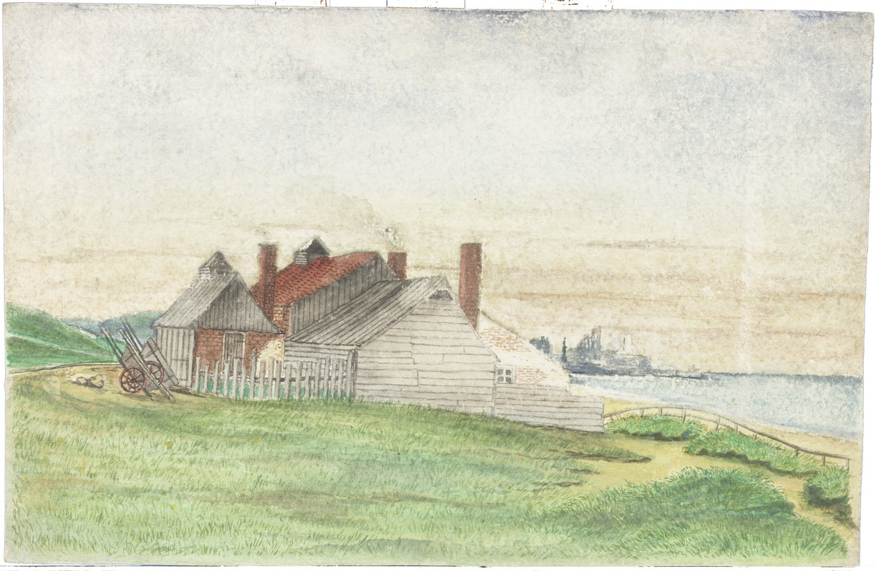 Herons Cottage (akvarell och bodycolour på kartong) av James Henry Cleet