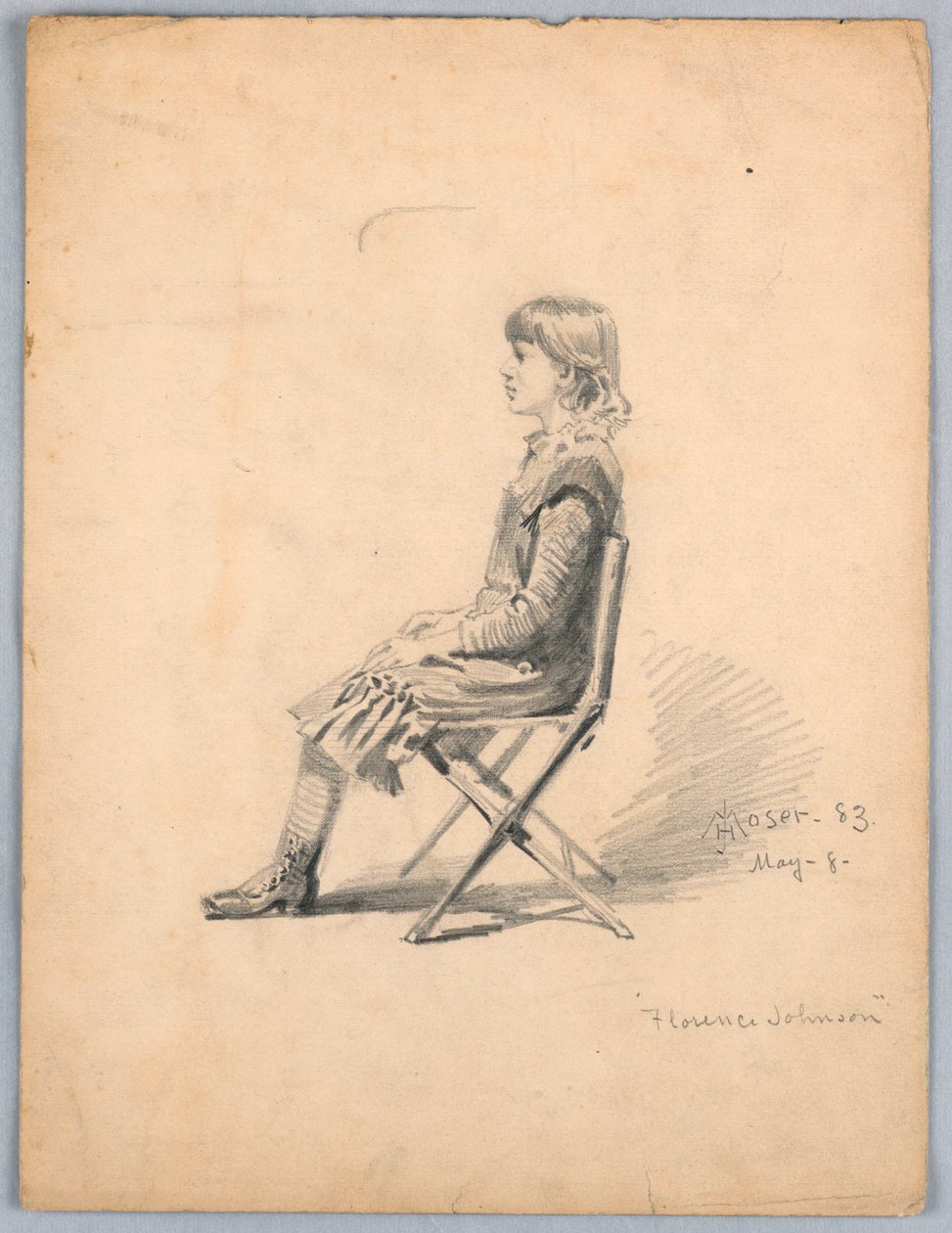 Porträtt av Florence Johnson av James Henry Moser