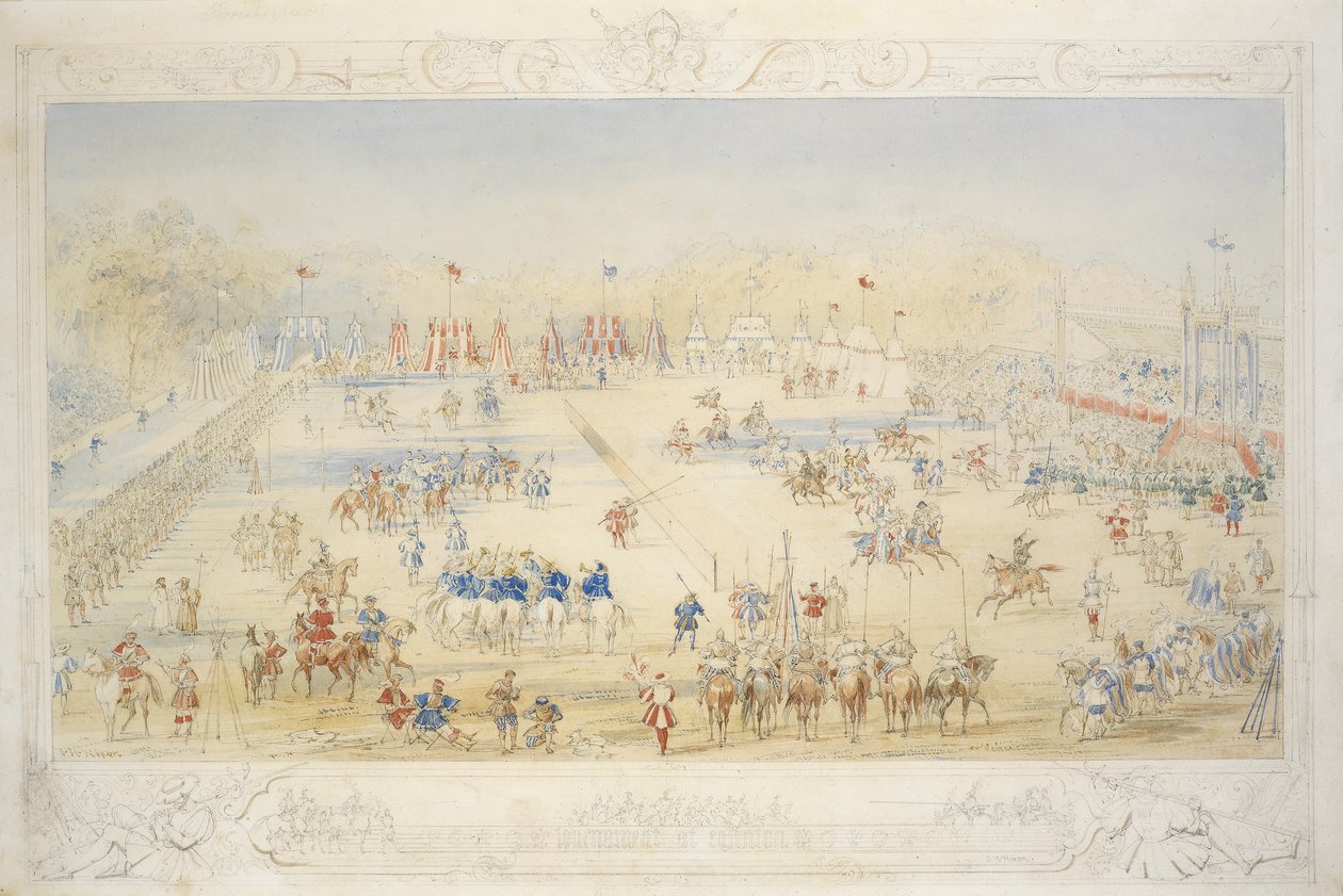 Allmän vy av listorna (penna, wc och bodycolour på papper) av James Henry Nixon