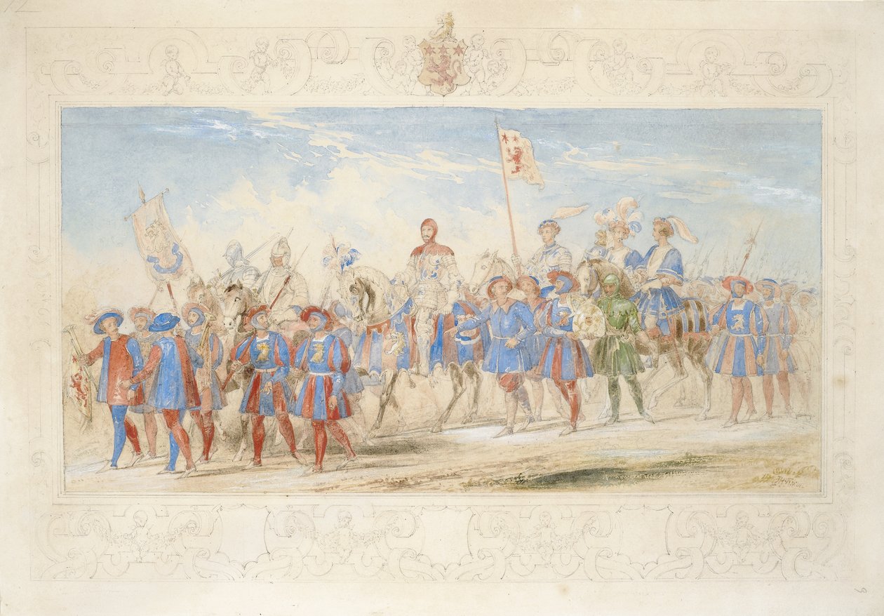 James Oglivie Fairlie Esq., riddare av det gyllene lejonet, 1839 (blyerts, wc och gouache på papper) av James Henry Nixon