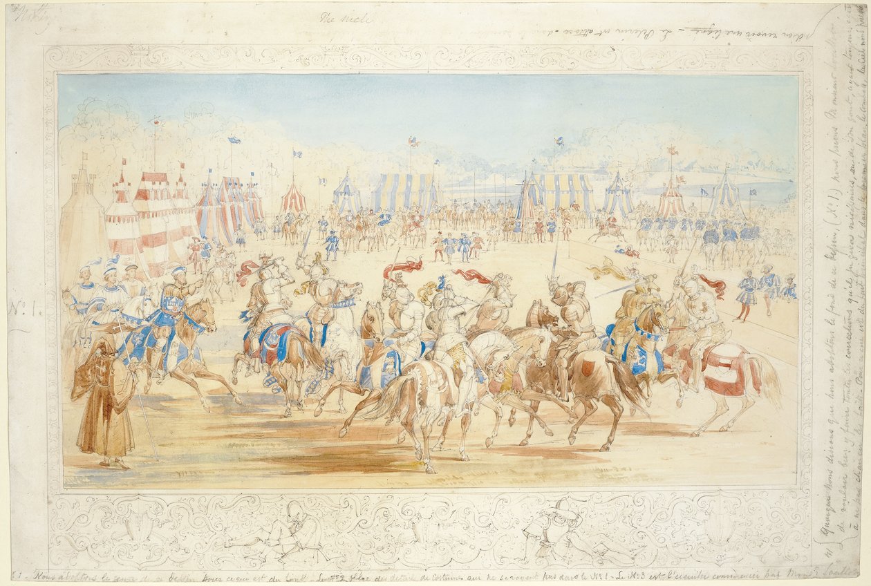 Melee (nr 1), 1839 (penna och wc på papper) av James Henry Nixon