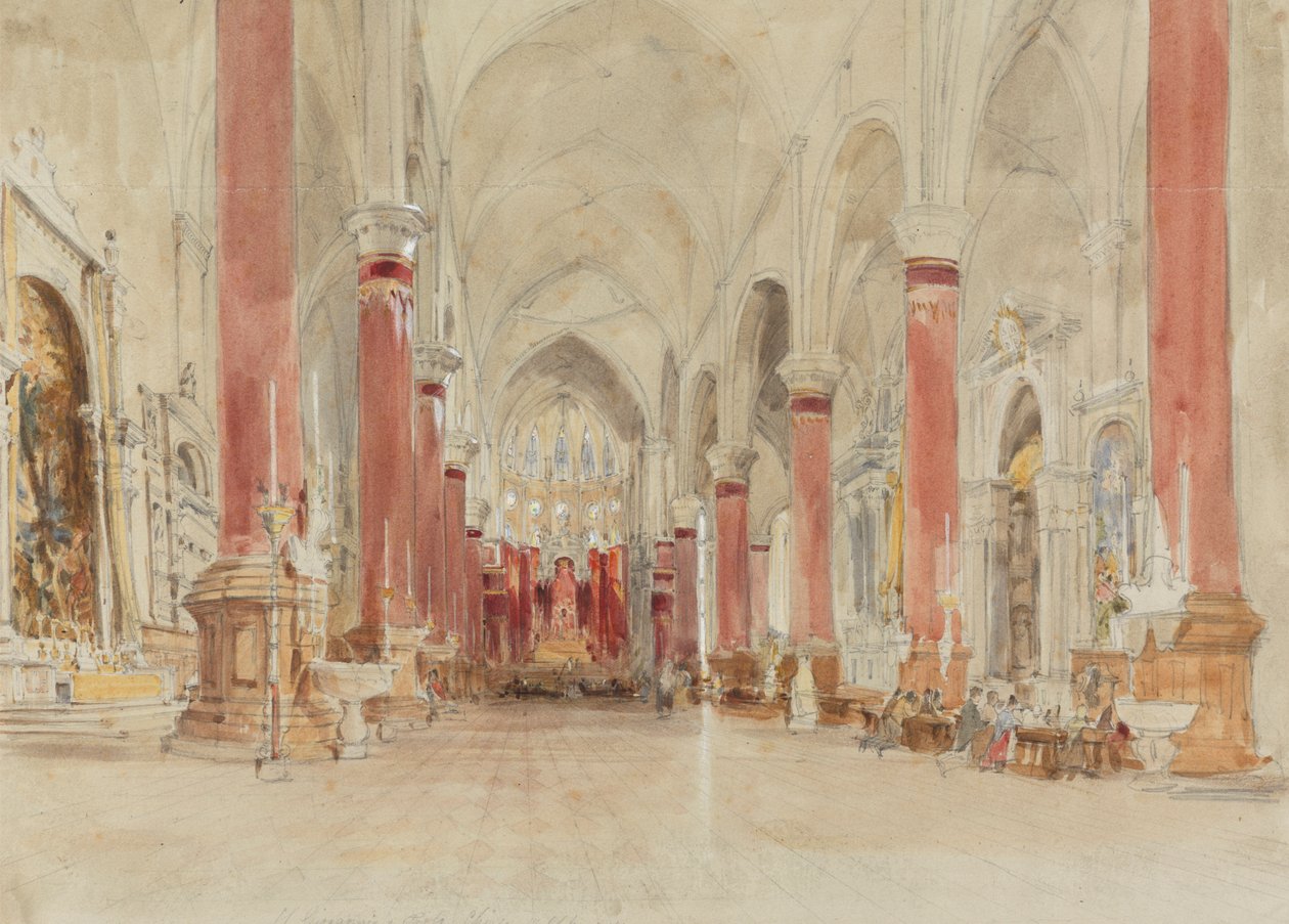 Interiör av kyrkan San Giovanni e Paolo, Venedig av James Holland