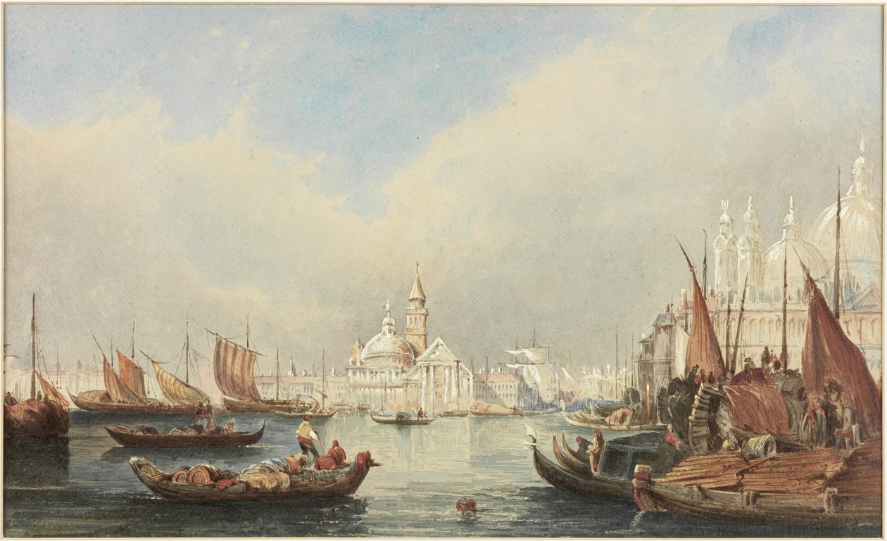 St. Markus Venedig (akvarell och kroppsfärg på papper ombord) av James Holland