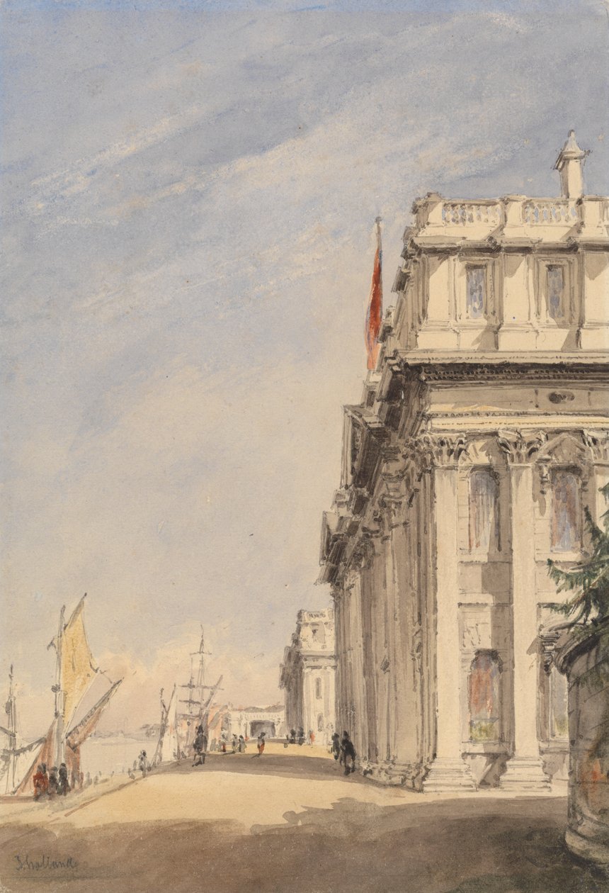Fasaden på Royal Naval College, Greenwich av James Holland