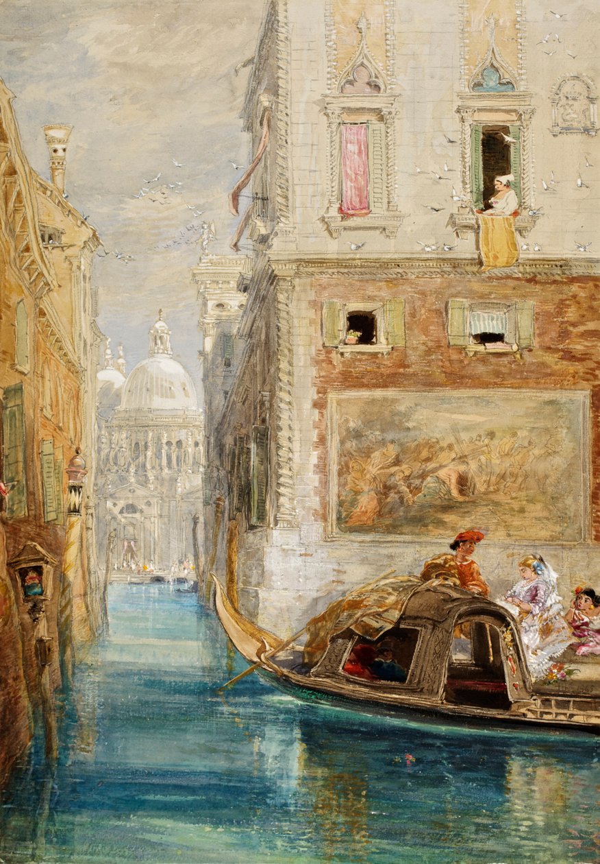 Gondolen, Venedig, med Santa Maria della Salute i fjärran av James Holland
