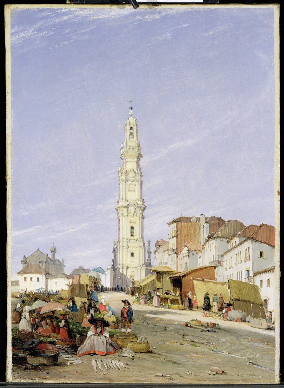 Clerigos-tornet, Porto, Portugal, 1837 av James Holland
