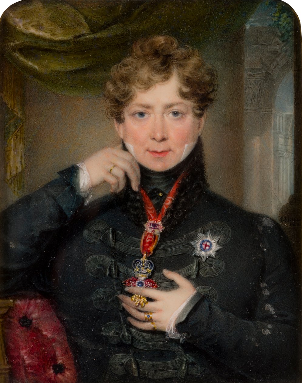 Porträtt av kung George IV (1762-1830), ca 1797-1830 (olja på duk) av James Holmes
