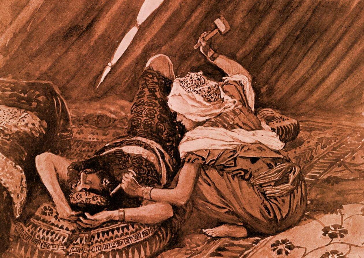 "Jael slog Sisera och dödade honom" av J James Tissot av James Jacques Joseph (after) Tissot