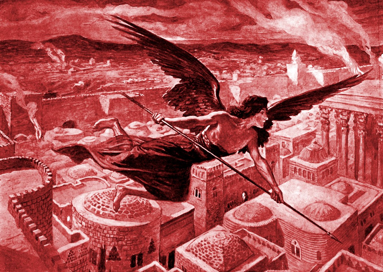 Dödandet av assyrierna, av Tissot - Bibeln av James Jacques Joseph (after) Tissot