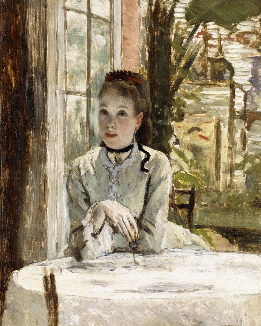 En kvinna i en elegant interiör, av James Jacques Joseph Tissot