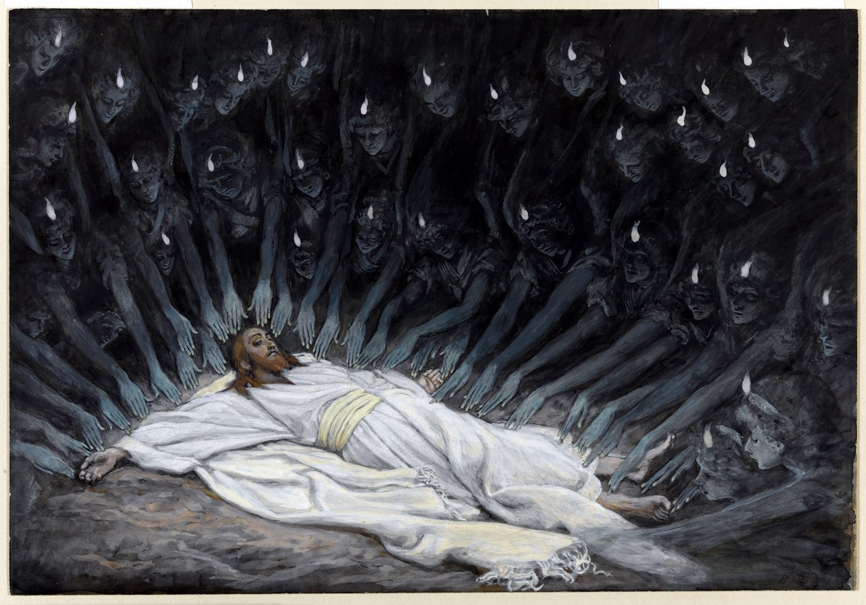Änglar kom och tjänade honom, illustration till The Life of Christ, c.1886-94 (wc & gouache på kartong) av James Jacques Joseph Tissot