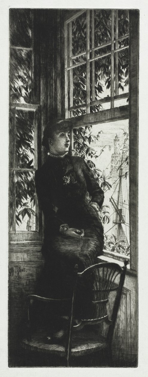 Vid havet, 1880. av James Jacques Joseph Tissot