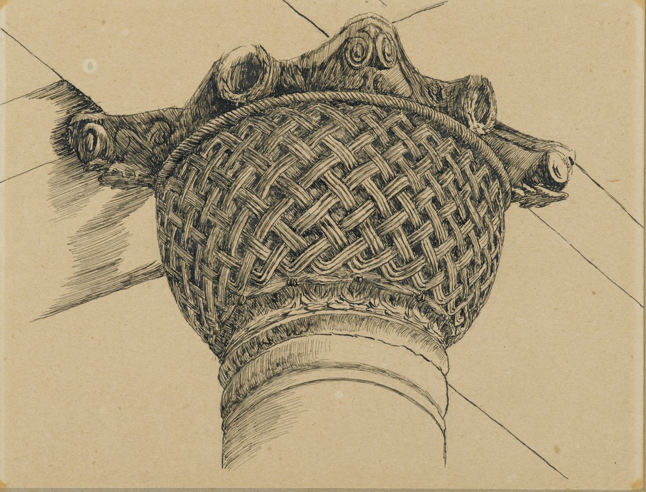 Kapital från moskén i El-Aksa, illustration från Vår Herre Jesu Kristi liv, 1886-94 (penna och bläck på papper monterad ombord) av James Jacques Joseph Tissot