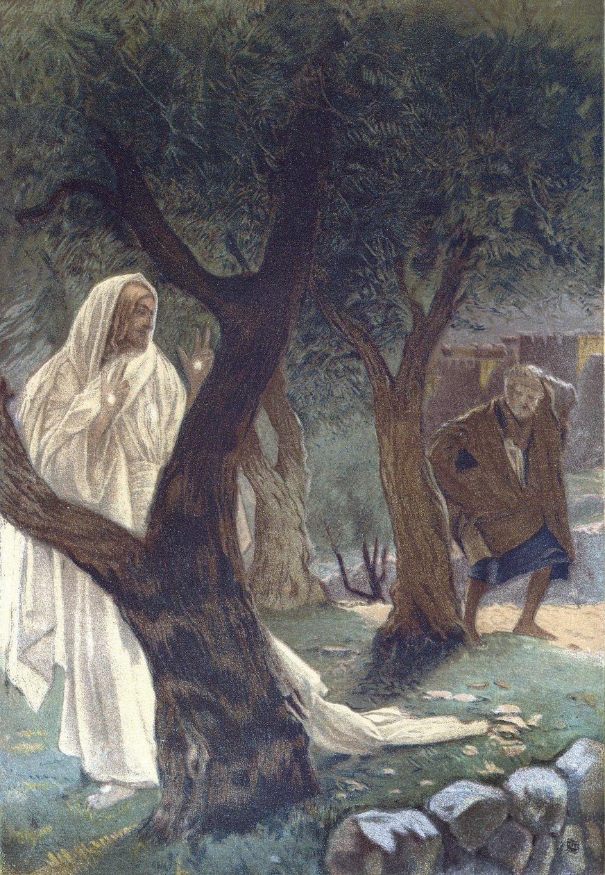 Kristus visade sig för Sankt Peter - Kristus uppenbarade sig för Sankt Peter - från "" Vår Herre Jesu Kristi liv"" - 1899 av James Tissot - La vie de notre seigneur Jesus Christ, av Jacques Joseph (Jacques-Joseph) Tissot dit James Tissot (1836-1902) av James Jacques Joseph Tissot