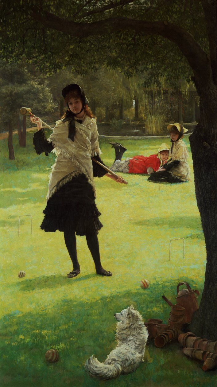 Krocket, ca 1878 av James Jacques Joseph Tissot