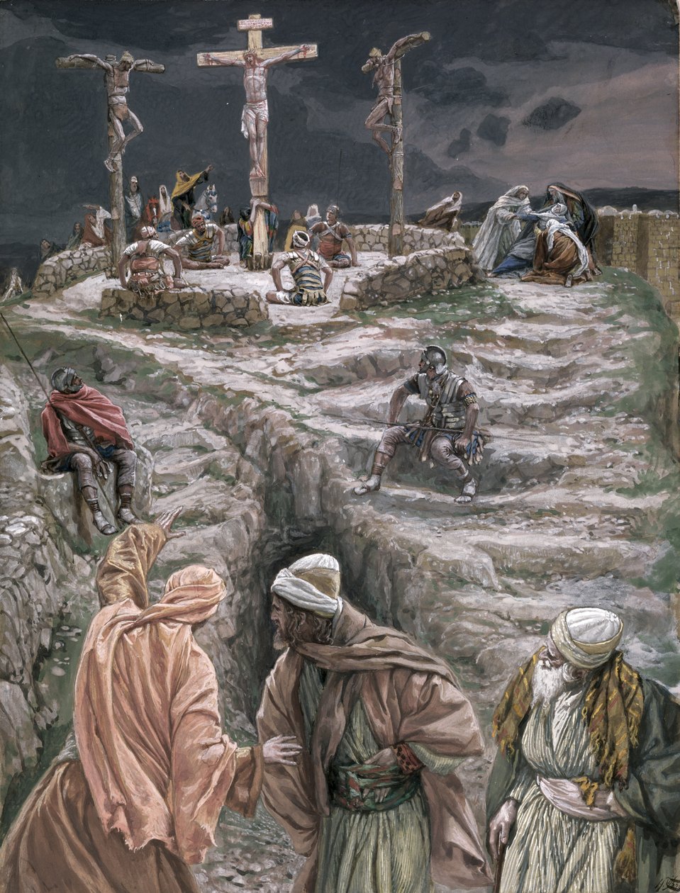 Eloi Eloi Lama Sabacthani, illustration till The Life of Christ, c.1884-96 (wc & gouache på kartong) av James Jacques Joseph Tissot